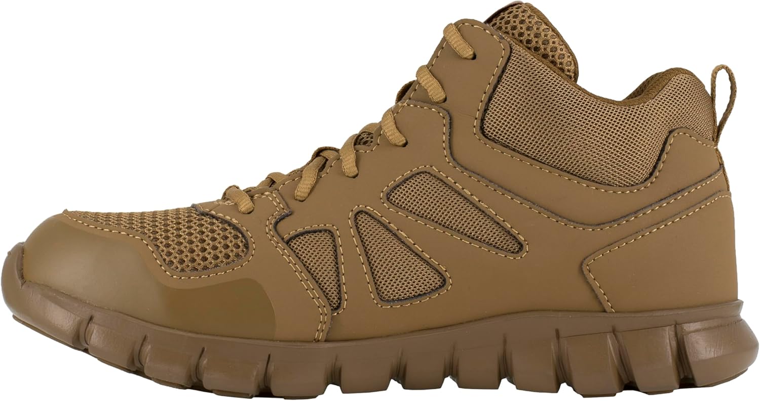 REEBOK Mens Sublite Cushion Tactical Mid Soft Toe Work Shoe