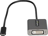 StarTech.com USB C to DVI Adapter - 1920x1200 USB Type C to DVI-D Display/Monitor Video Converter, USB-C Dongle
