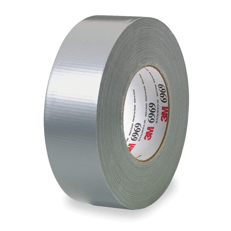 3M 6969 Silver Duct Tape - 48 mm Width x 54.8 m Length - 10.7 mil Thick - 06969 [PRICE is per ROLL]