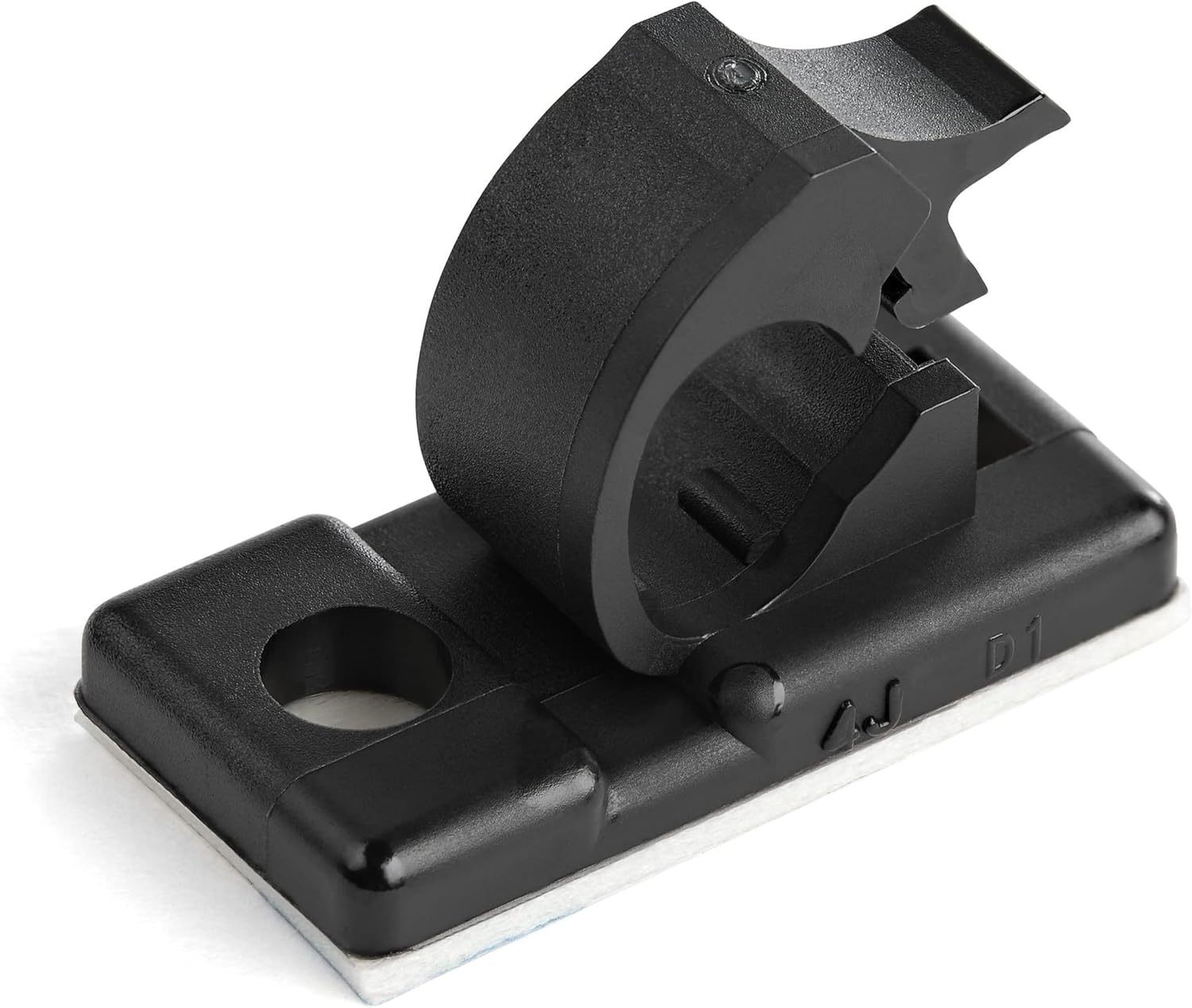 StarTech.com 100 Adhesive Cable Management Clips Black - Nylon Self-Adhesive Clamps UL94 V-2