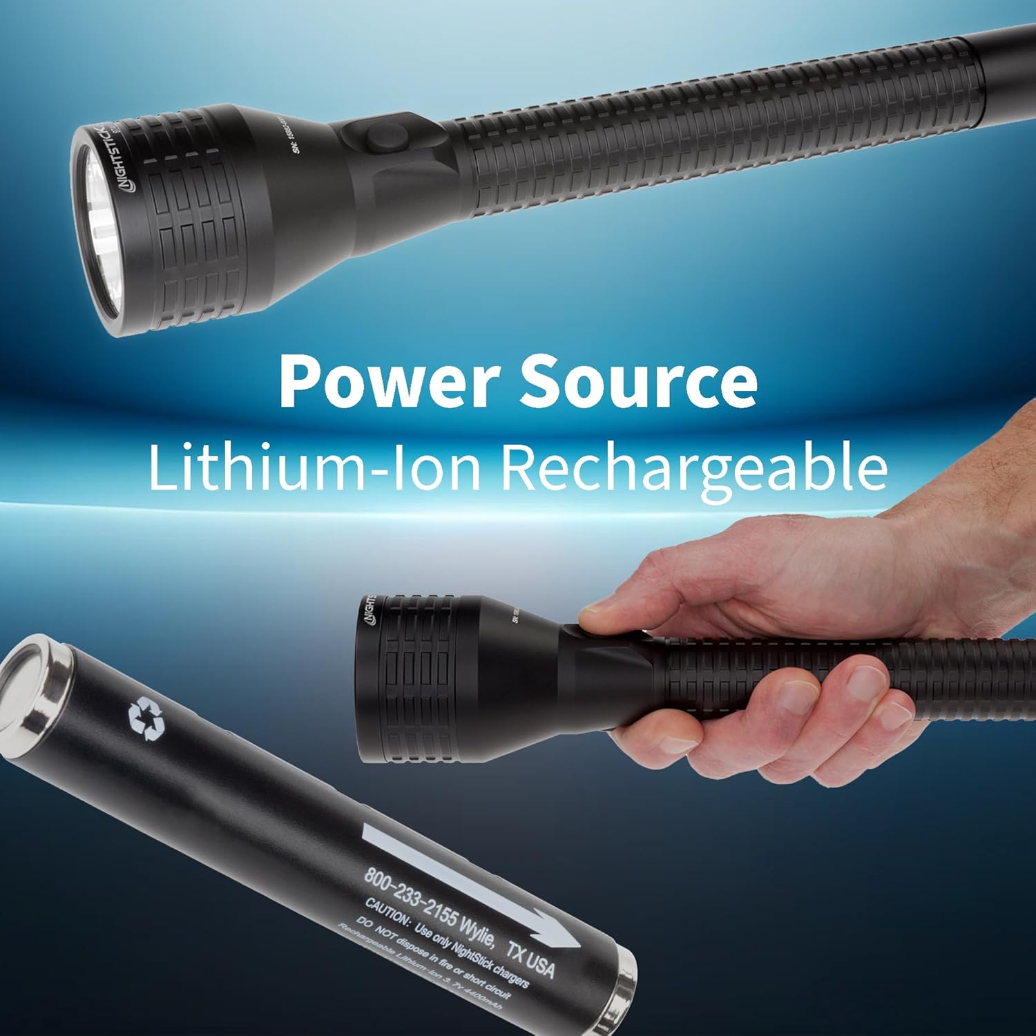 Nightstick NSR-9746X Dual-Light Rechargeable LED Flashlight