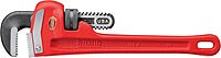 RIDGID 31010 Model 10 Heavy-Duty Straight Pipe Wrench, 10-inch Plumbing Wrench, Red, Black