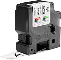 DYMO Rhino Industrial Permanent Polyester Labels, Black Print on White Tape