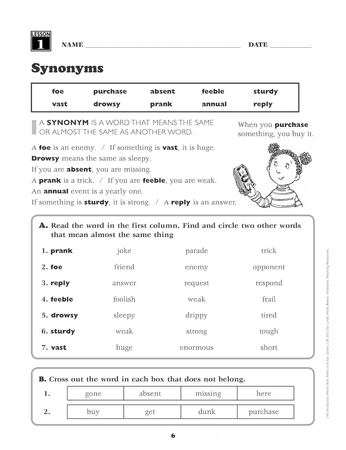 240 Vocabulary Words Kids Need to Know: Grade 3: 24 Ready-to-reproduce Packets That Make Vocabulary Building Fun & Effective