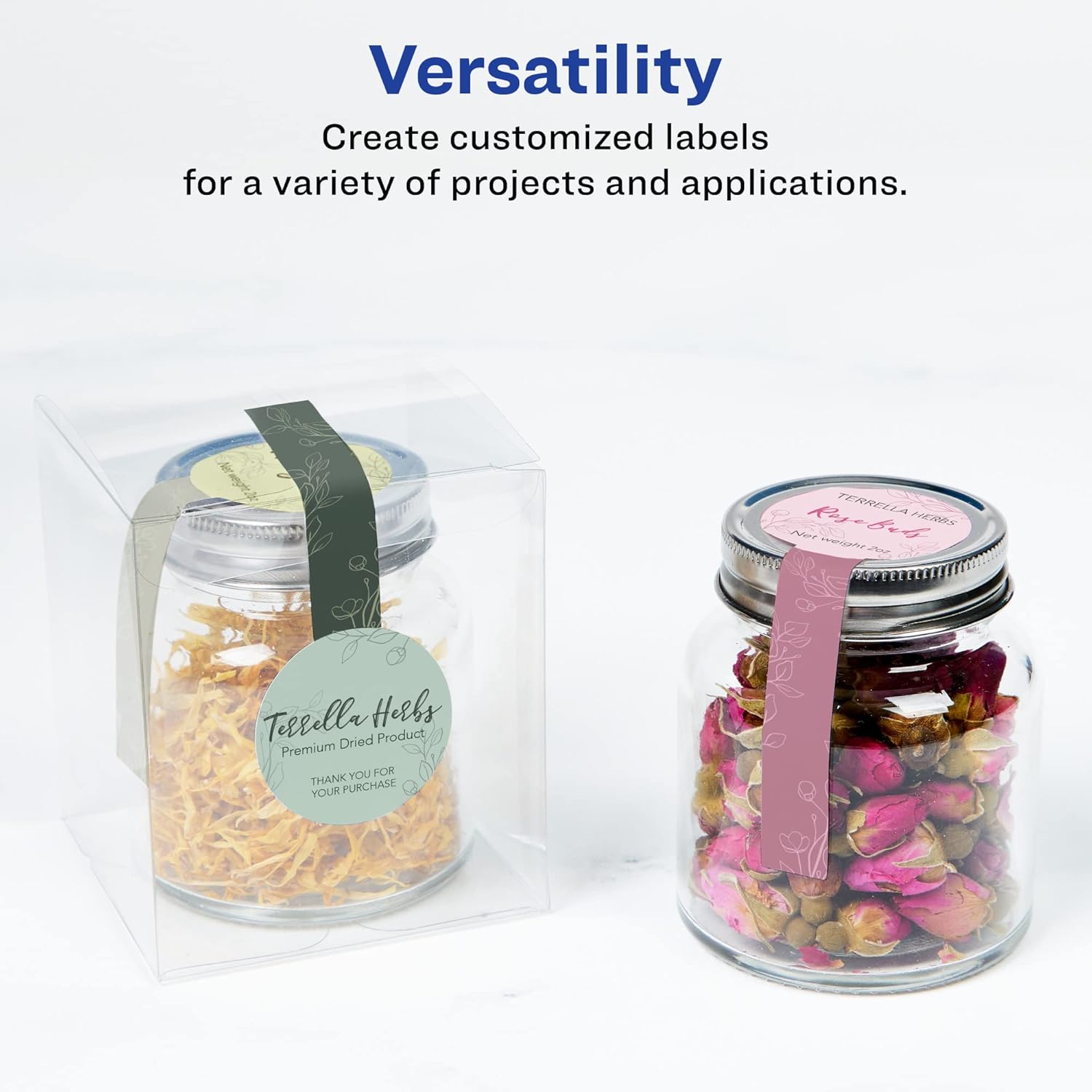 Avery Matte White Lollipop Labels, Sure Feed Technology, 1.5" x 4", 800 White Labels, Print-to-The-Edge, Permanent Adhesive