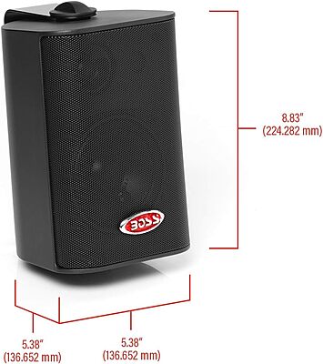 BOSS Audio Systems MR4.3 4-Inch 3-Way Marine Enclosed Speakers (Pair)