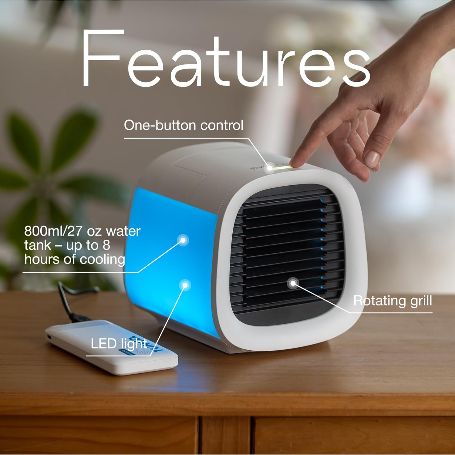 Evapolar evaCHILL Portable Air Conditioners / Mini AC Unit / Small Personal Evaporative Air Cooler and Humidifier Fan