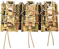High Speed Gear MOLLE Double Decker Taco Shingle, 3 Rifle/Pistol Mag Pouches