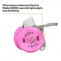 3M Half Facepiece Reusable Respirator Assembly Kit 6191, Size Small, P100, Lightweight, Comfortable, Easy to Adjust