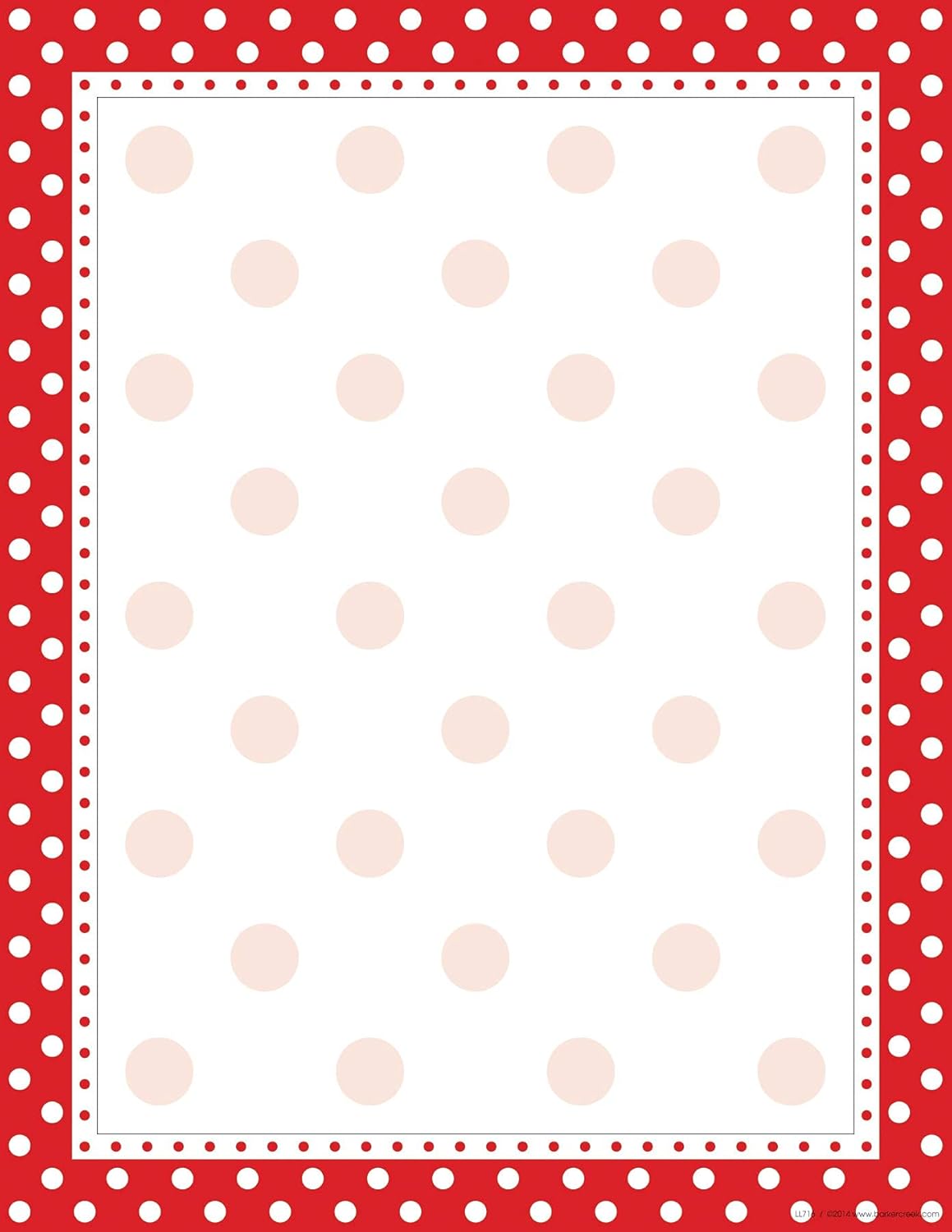 Barker Creek Designer Computer Paper 100 Sheet Set, Dots, Multi-Design, 50 Sheets of Red Dot and 50 Sheets of Black Dot