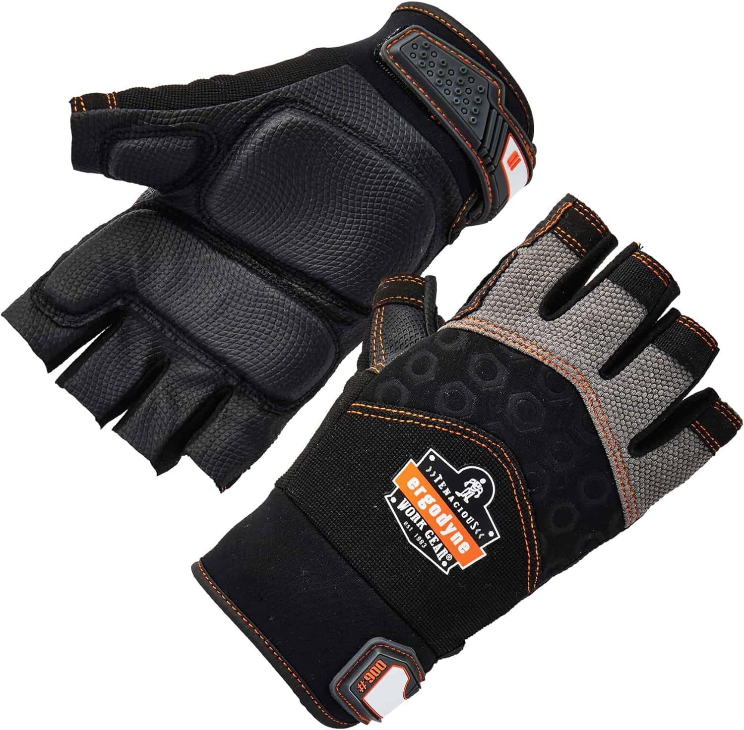 Ergodyne ProFlex 900 Half-Finger Impact Work Gloves