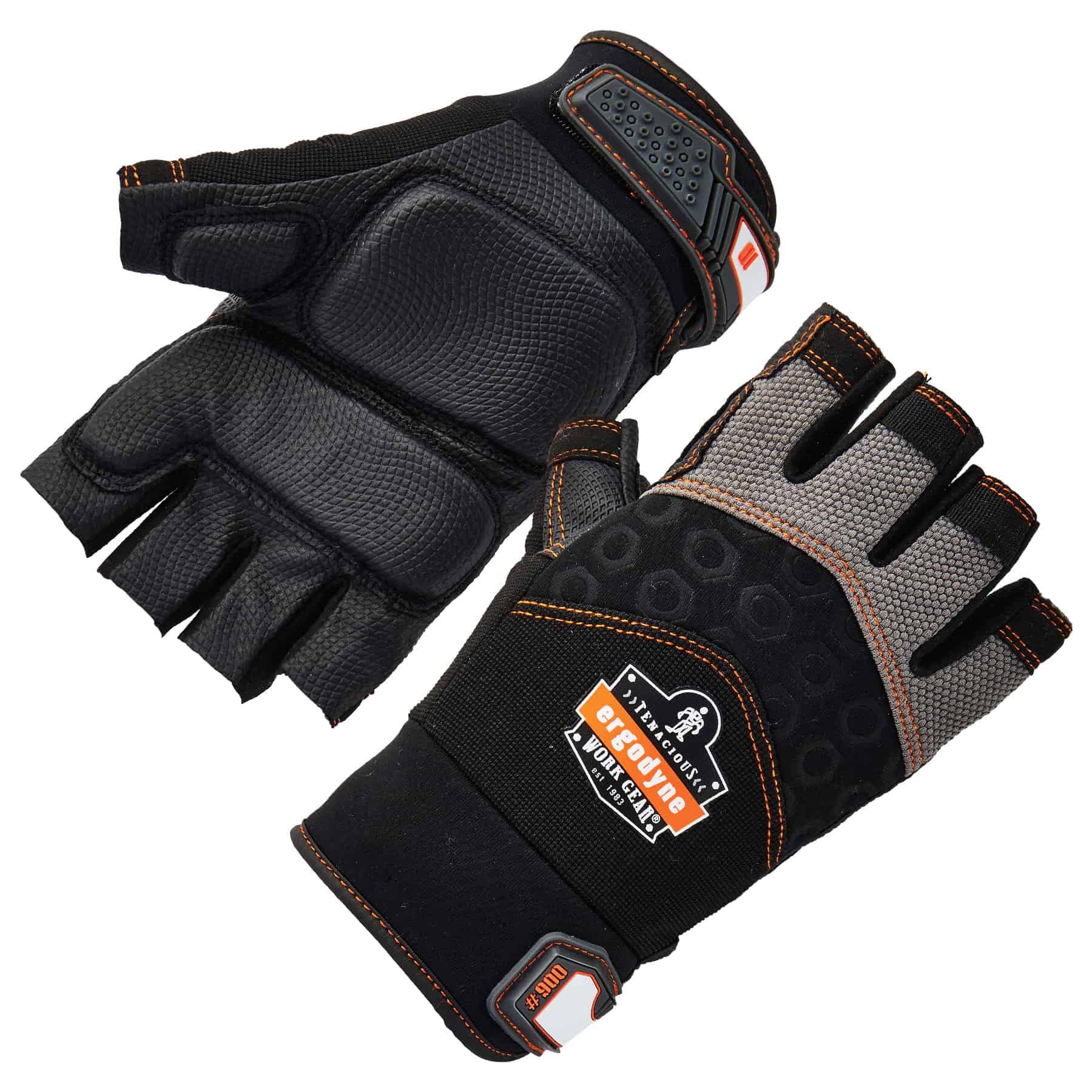 Ergodyne ProFlex 900 Half-Finger Impact Work Gloves