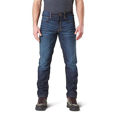 5.11 Tactical Men's Defender-Flex Slim Jeans, Fitted Waistband, 7 Pockets, Style 74465