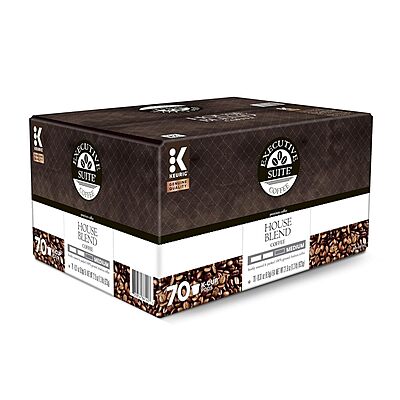 Executive Suite House Blend Coffee Pods for Keurig K-Cup Brewers, Box of 70 Pods