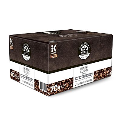 Executive Suite House Blend Coffee Pods for Keurig K-Cup Brewers, Box of 70 Pods
