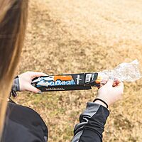 Cold Steel Click N Cut - Hunters Fixed Blade Knife | Durable 420J2 Steel Compact Hunting & Hiking Multiple Replaceable Blades | Sheath & 3 Blades Included Boxed Package