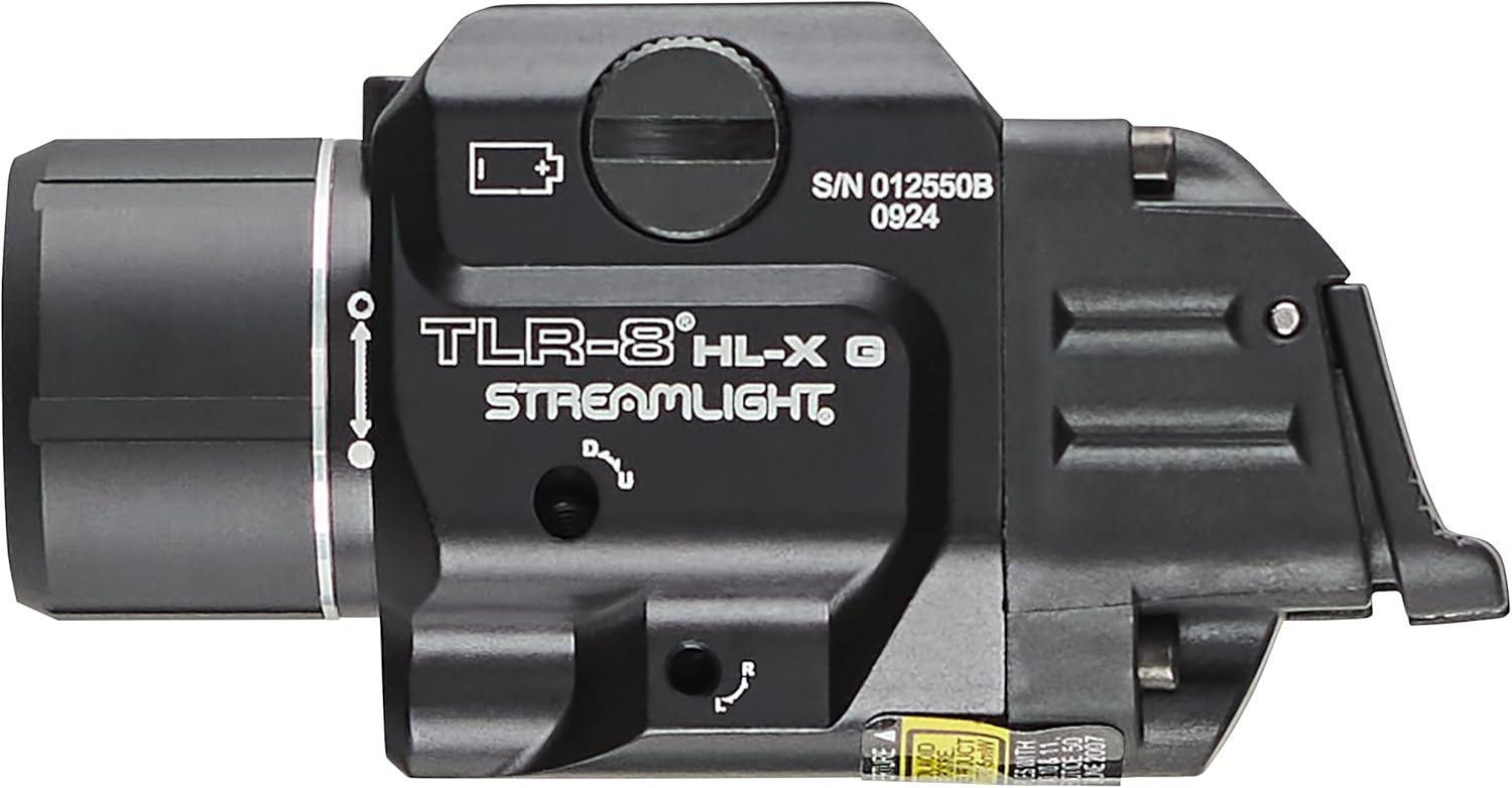 Streamlight 69475 TLR-8 HL-X G USB 1000-Lumen Weapon Rail-Mounted Rechargeable Tactical Flashlight with Integrated Green