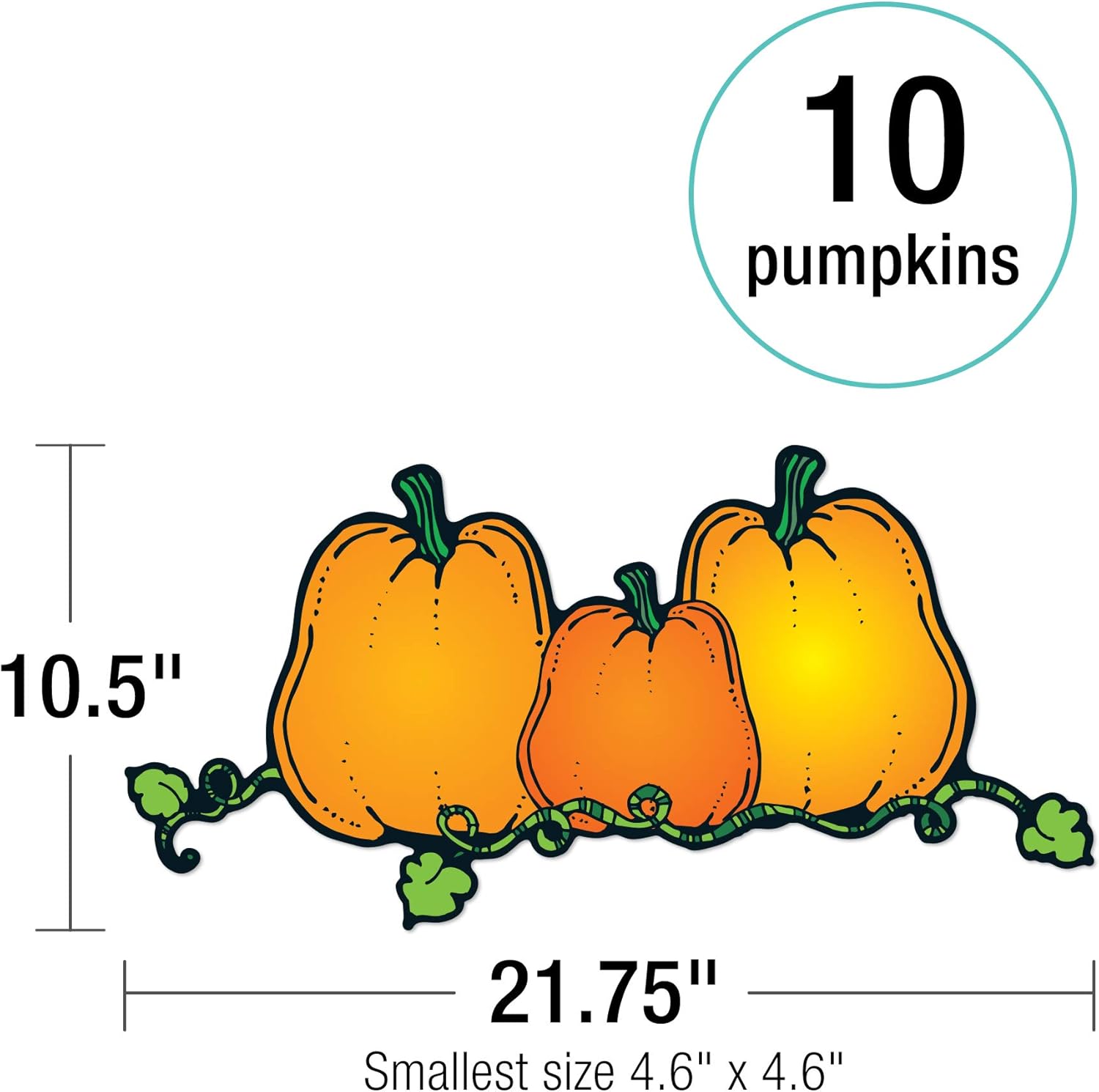 Carson Dellosa 32pc Pumpkin Patch Farmhouse Bulletin Board Set, Scarecrow, Pumpkins