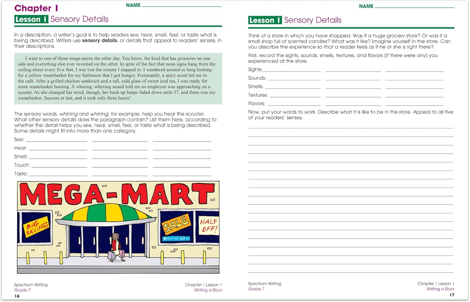 Carson-Dellosa Spectrum Writing Workbook Grade 7