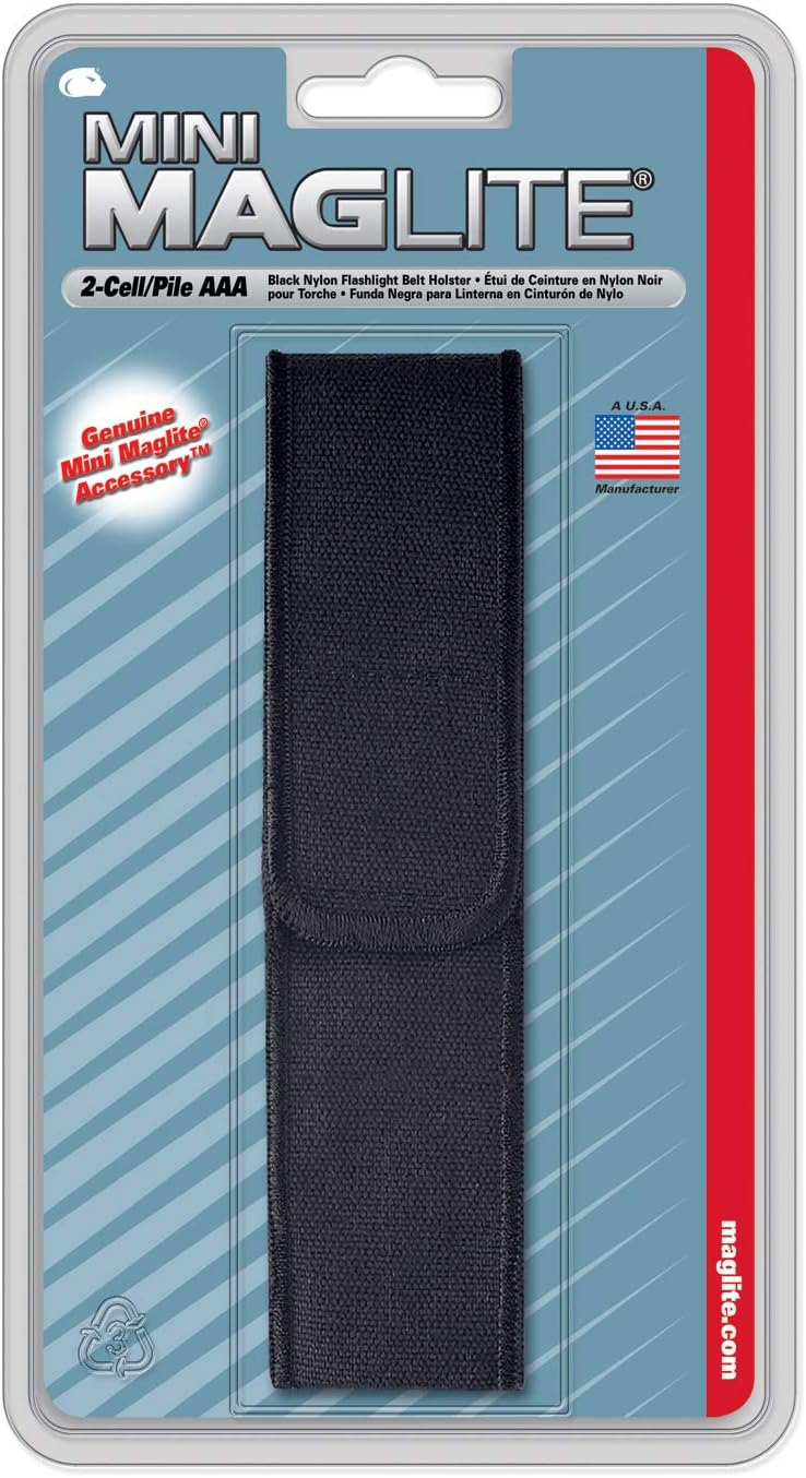 Maglite Black Nylon Full Flap Holster for AAA Mini