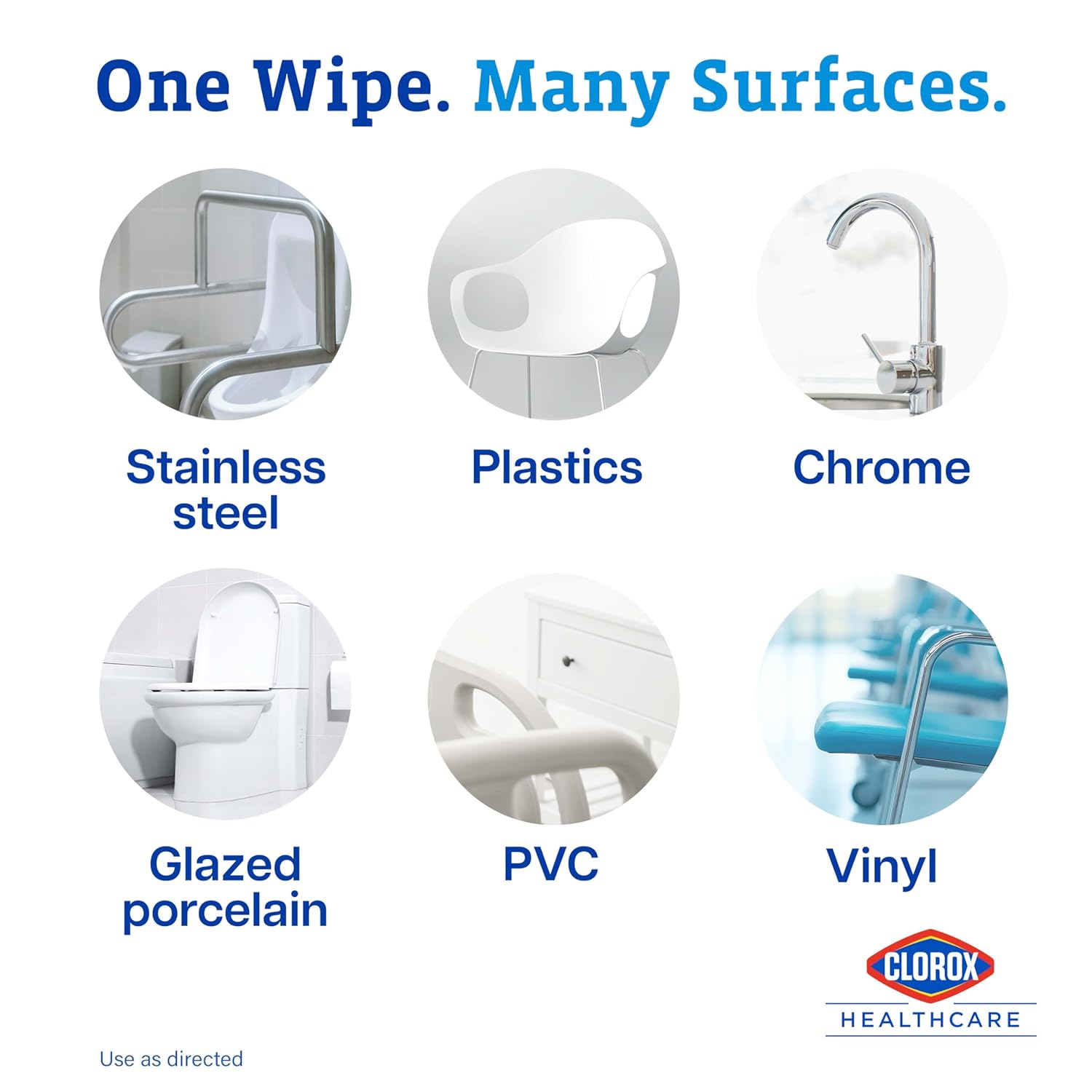 Clorox Healthcare Hydrogen Peroxide Cleaner Disinfectant Wipes, 12" x 11", Bucket, 185 Count (Package May Vary)