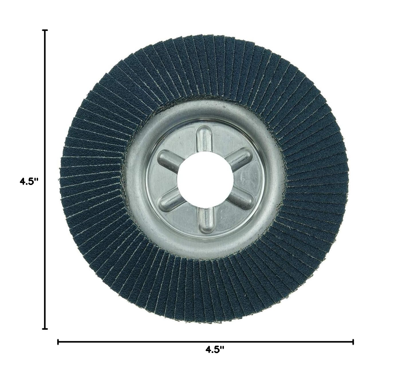 Weiler 31309 Vortec Pro 7/8" Arbor, 4-1/2" Diameter, 60 Grit, Zirconium, Aluminum Backing, Angled Abrasive Flap Disc