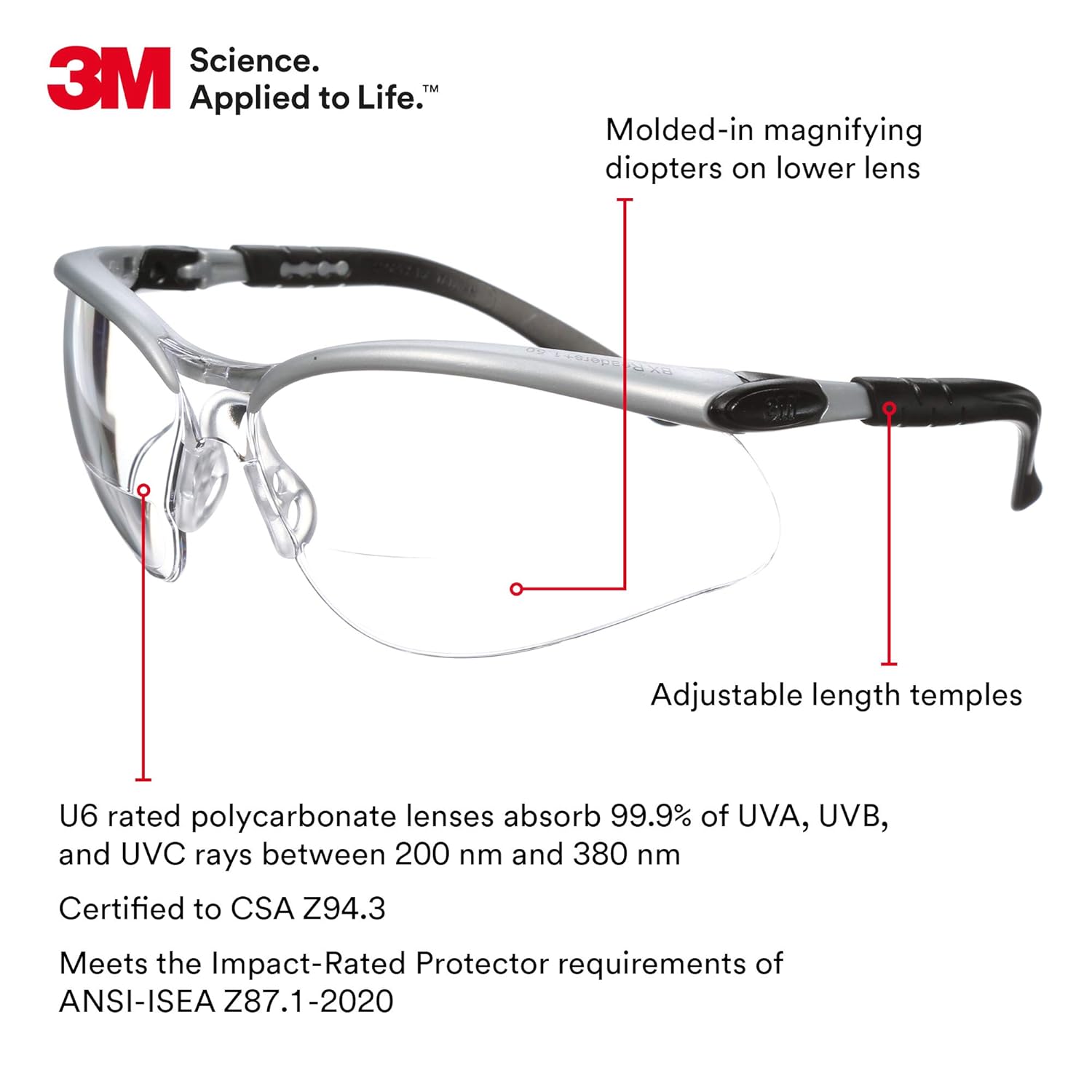 3M BX Reader Protective Eyewear