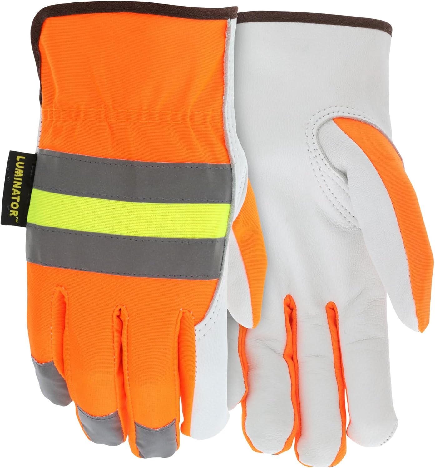 MCR SAFETY Luminator 36111 Premium Grain Goatskin Reflective Work Gloves