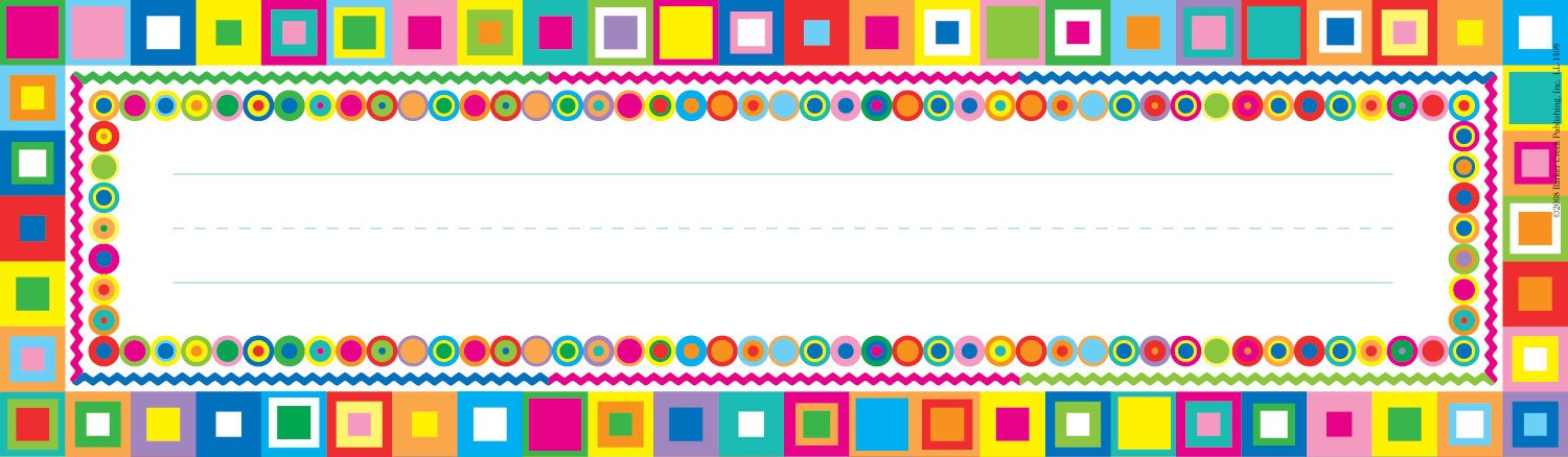 Barker Creek Colorful Desk Nameplates & Bulletin Board Signs, Retro, Multi-Purpose Desk Nameplates, Bulletin Board Signs