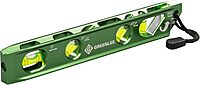 Greenlee L107 Electrician's Magnetic Torpedo Level with Conduit Bending Offset Aid, Green