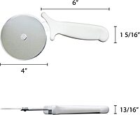 Tablecraft Stainless-Steel Pizza Cutter, 4in, Silver