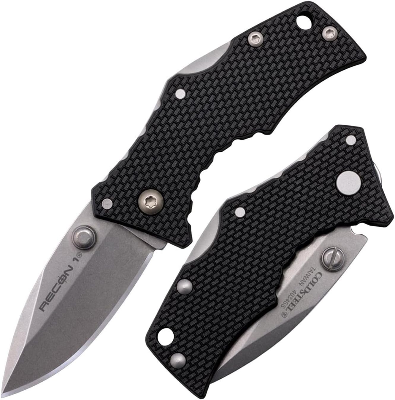 COLD STEEL Micro Recon 1 2" 4034 SS Folding Knife - Griv-Ex Handle, Tri-Ad Lock