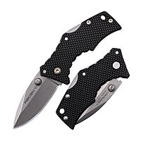 Cold Steel Micro Recon 1 2" 4034SS Razor-Sharp Blade 2.375" Griv-Ex Handle Tactical Folding Knife w/Tri-Ad Lock, Ambidextrous Pocket/Belt Clip Spear Point