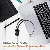 Spracht HS-2050 Single Ear Wireless Bluetooth Headset with Base Station | Noise Cancelling Headphones with Microphone for Pc