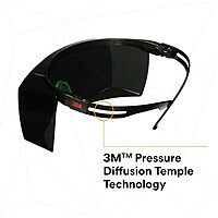 3M SecureFit 3700 Series, SF3750AS-BLK, Black Temples, IR 5.0 Gray OTG Anti-Scratch Lens