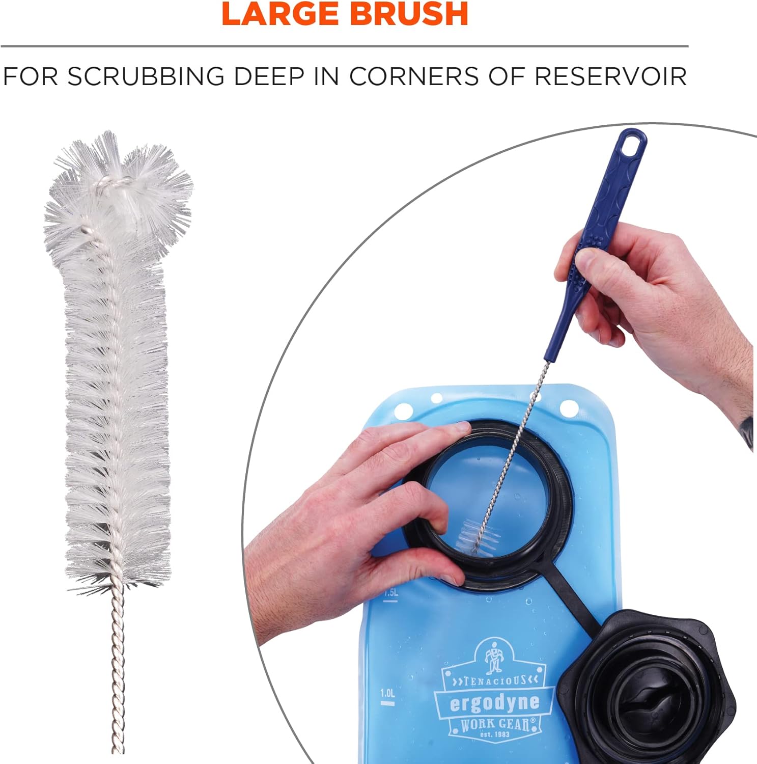 Chill-Its 5159 Hydration Pack Cleaning Kit, Bladder, Tube/Bite-Valve Cleaning Brushes, Drying Rack