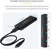StarTech.com USB-C 10Gbps M.2 SSD Enclosure (2230/2242/2260/2280) - Aluminum