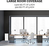 Fellowes AeraMax SV 4-Speed HEPA Air Purifier, 1,500 Sq. Ft., White/Black