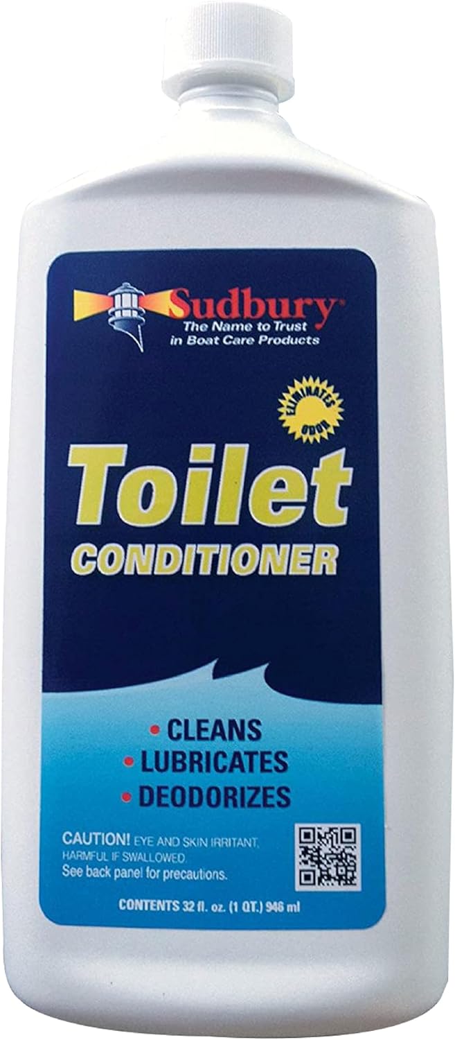 Sudbury Toilet Cleaner, Odor Eliminator for Marine Toilets, Essential Boat Accessories and Boat Cleaning Supplies, 32 oz.