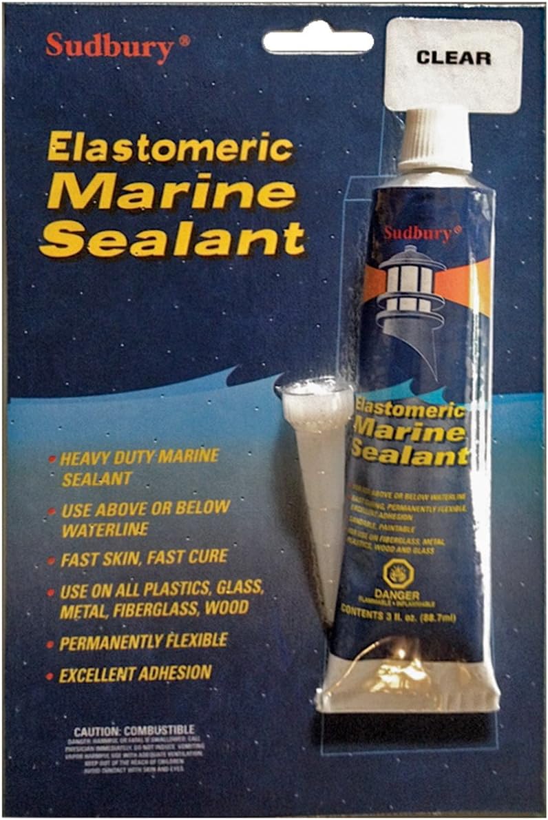 Sudbury 321 Elastomeric Marine Sealant, 3-Ounce, Clear