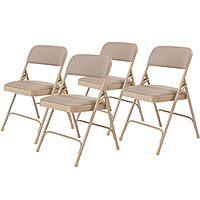 NATIONAL PUBLIC SEATING 2200 Series Steel Frame Upholstered Folding Chair (Carton of 4)