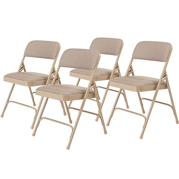 NATIONAL PUBLIC SEATING 2200 Series Steel Frame Upholstered Folding Chair (Carton of 4)