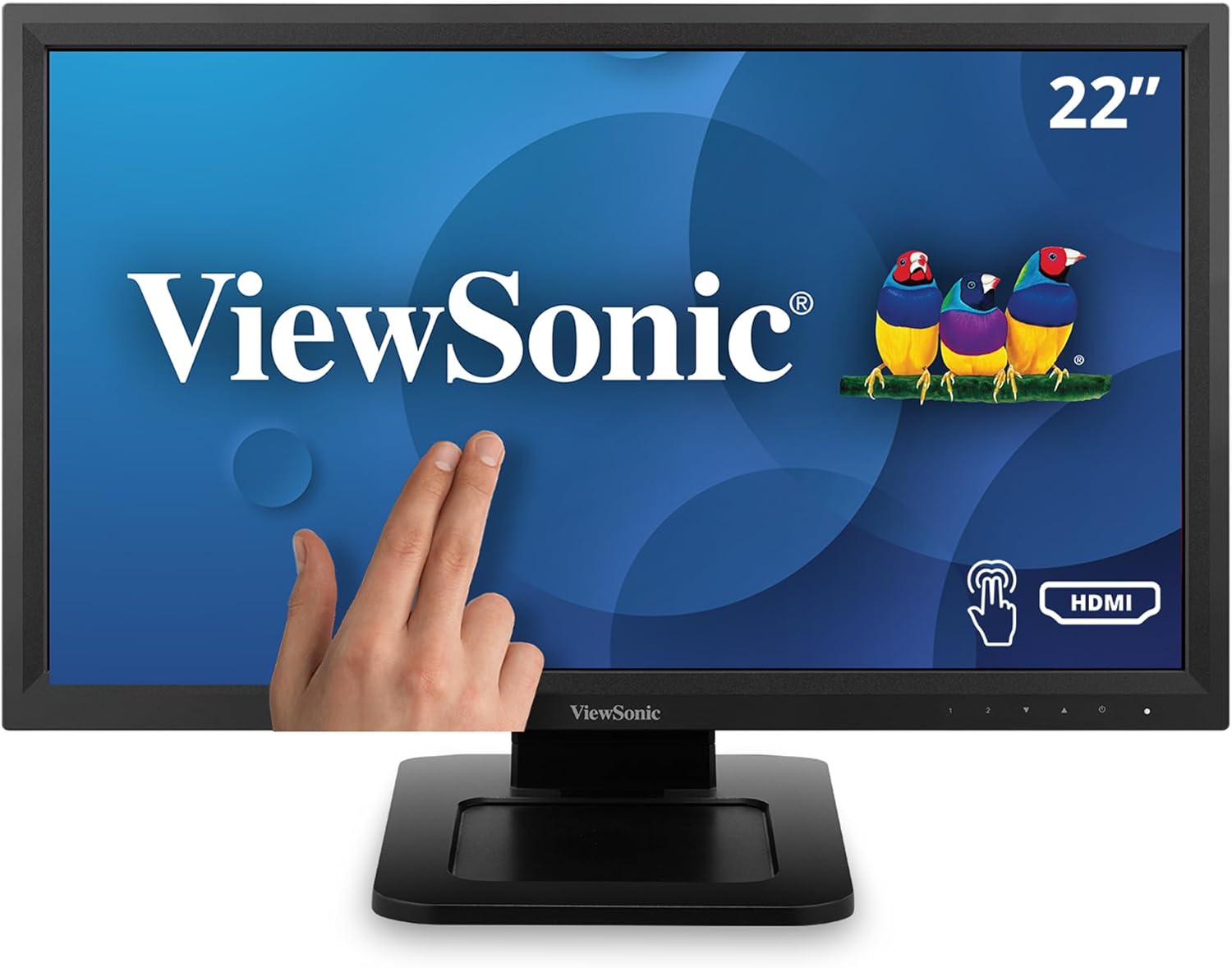 ViewSonic TD2211 22 Inch 1080p Single Point Resistive Touch Screen Monitor with VGA, HDMI, DVI, and USB Hub