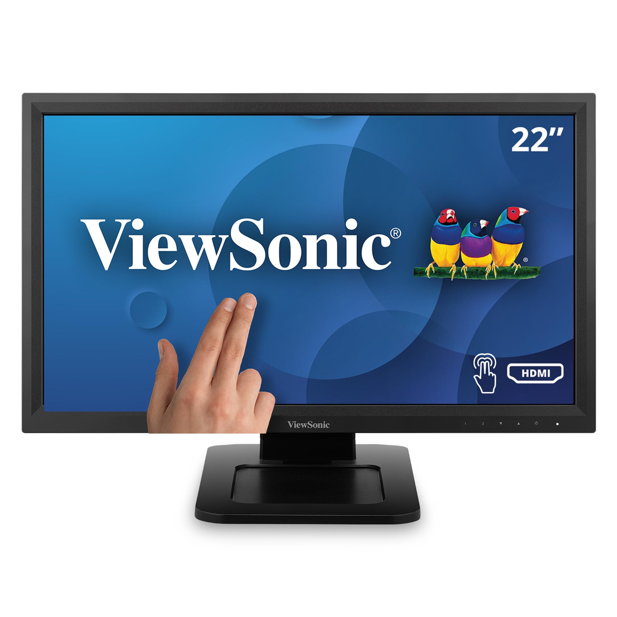 ViewSonic TD2211 22 Inch 1080p Single Point Resistive Touch Screen Monitor with VGA, HDMI, DVI, and USB Hub