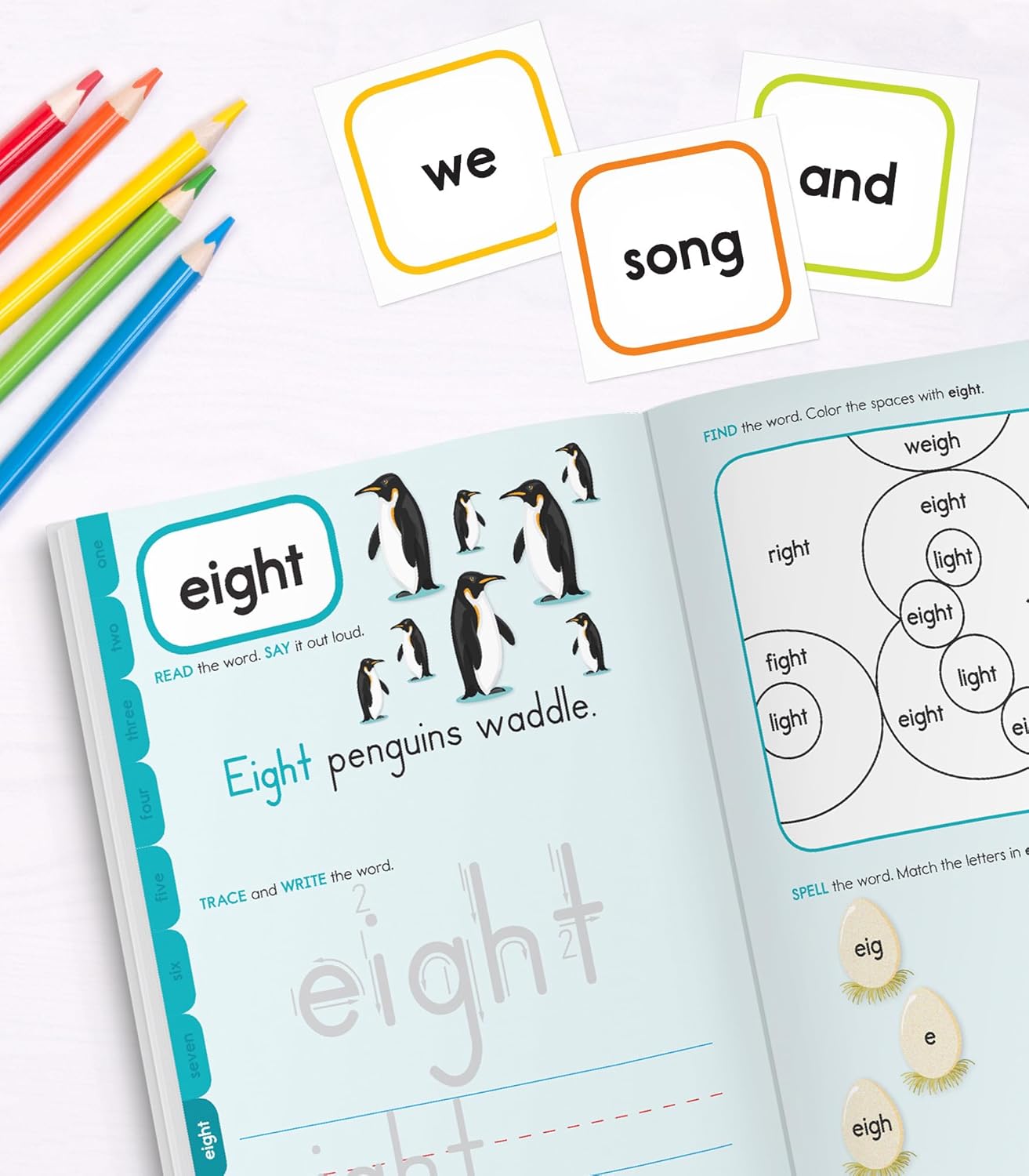 Words to Know Sight Words Preschool Workbook—Reading Activities, Games, Puzzles, Flash Cards