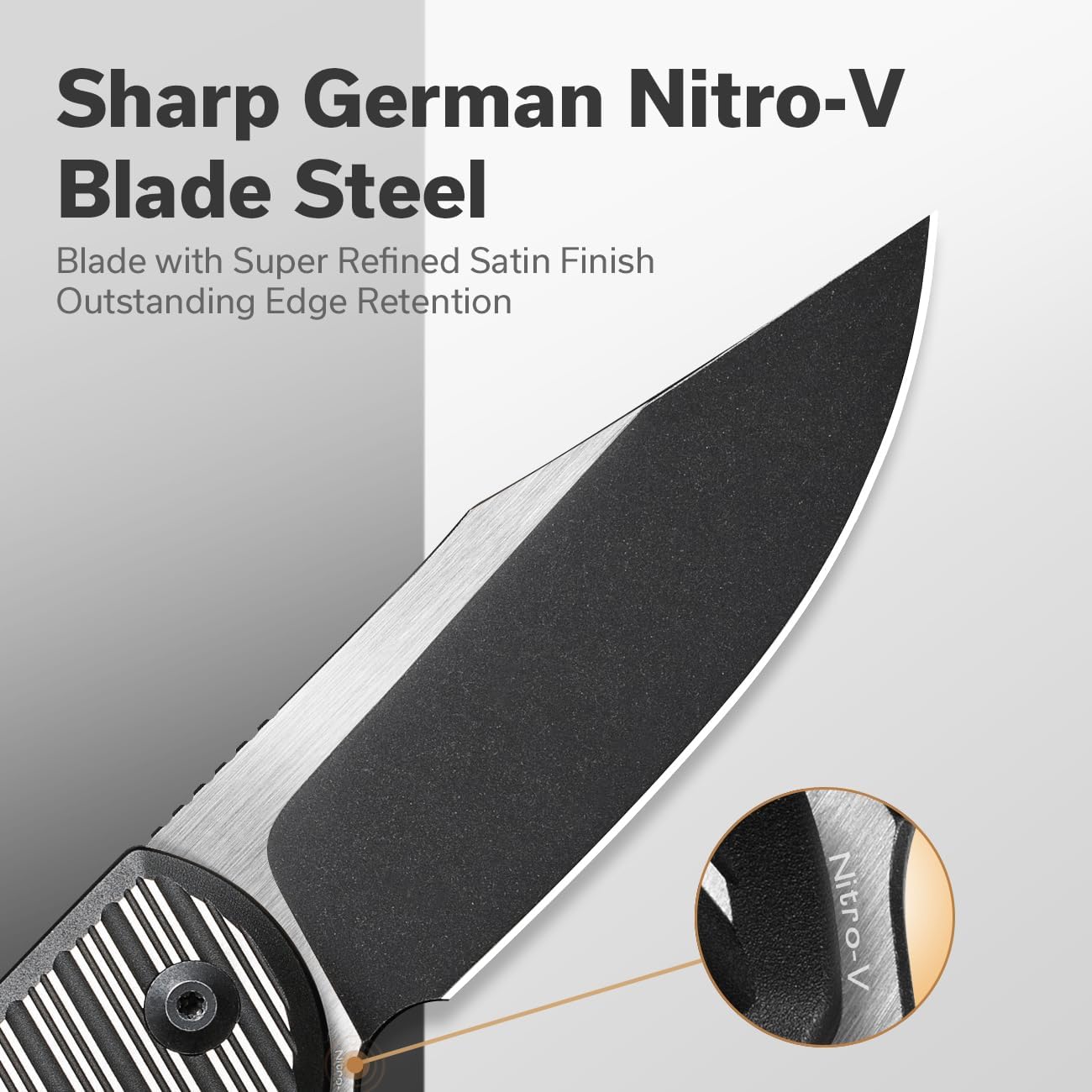 CIVIVI Stormhowl Pocket Knife, Folding Knife with 3.3" Nitro-V Blade and Aluminum Handle