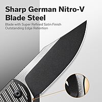 CIVIVI Stormhowl Pocket Knife, Folding Knife with 3.3" Nitro-V Blade and Aluminum Handle