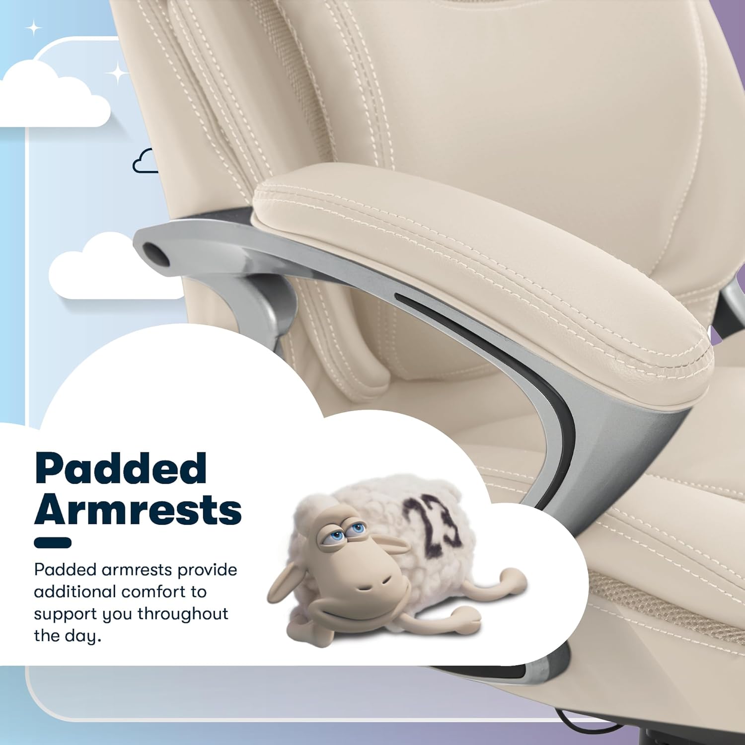 Serta Bryce Executive Office Chair, Ergonomic Computer DeskChairs with Patented AIR Lumbar Support, Bonded Leather