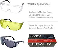Honeywell Uvex Ultra-Spec 2000 Visitor Specs Safety Glasses with Clear Ultra-Dura Anti-Scratch Lens (S0300)