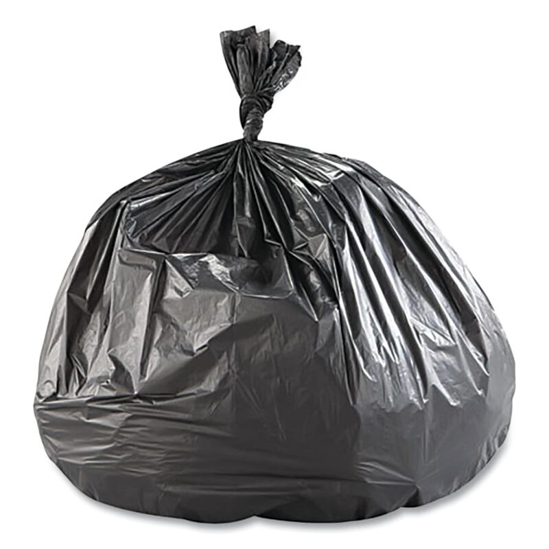 Inteplast S434822K Commercial Can Liners, 55-60gal, 43 x 48, 22 Microns, Black, 150/Carton